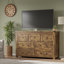 Commode double 7 tiroirs, commode en bois l 47,3 po de largeur pour chambre à coucher-1731991822