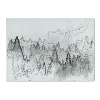 The Misty Forest Sketch Chopping Board