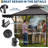 13x4 ft Double-Tier Grill Gazebo with Dual Side Awnings, 4 LED Lights, 10 Hooks & Bottle Opener, Heavy Duty Steel Frame for Patio, Garden, Beach-124560775