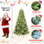 Arbre pré-enfilé de 4 pi avec 200 lumières blanches chaudes, branches Pe + réalistes, installation rapide, base stable pour les fêtes, apparence réaliste de Noël, support de fête simple