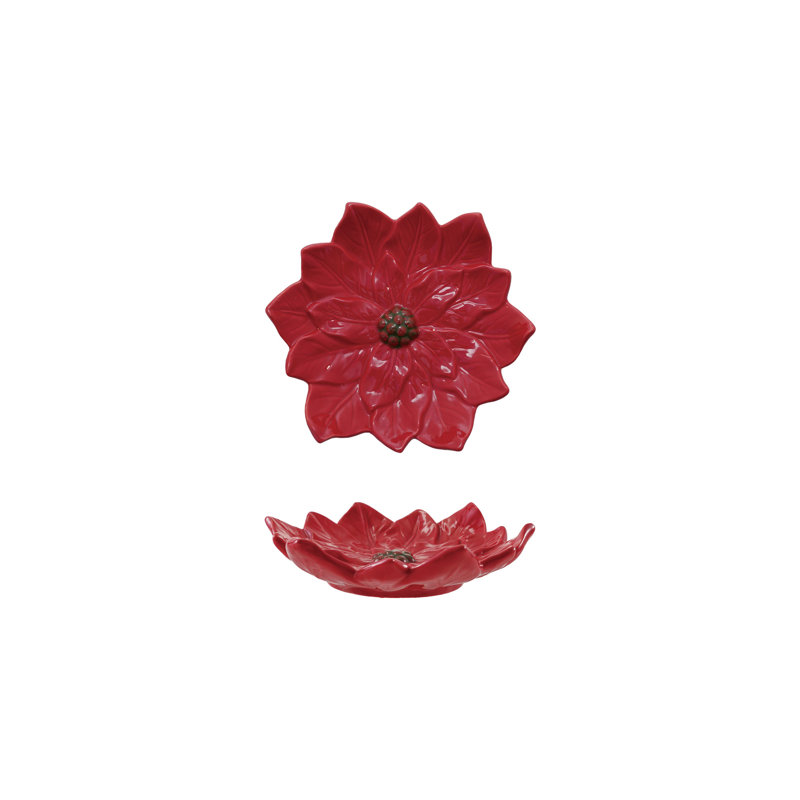 Assiette décorative Poinsettia Blossom Dolomite