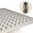 Ceiling Mounted Shower , Brushed Nickel Look. 10" Head & Handheld. Simulates Natural Rain. Self-Cleaning Nozzle. Bathroom. Brass Material Apparatus Kit . Rainfall . Bathroom .-127377172