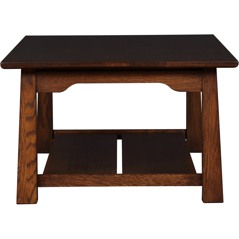 Park Slope Solid Wood 4 Legs Coffee Table with Storage, Manlius