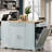 Bickley  Kitchen Island With Tilt-out Trash Can, Power Outlet, Internal Storage Rack, 3 Drawers And 3 Open Side Racks-974263556