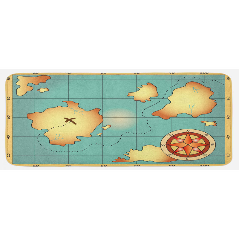 Tapis de cuisine island map