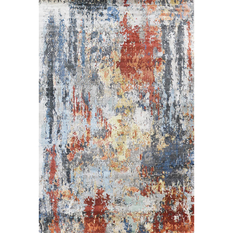 Viscose Camouflage Indoor Rug, Rectangle 2' x 3'
