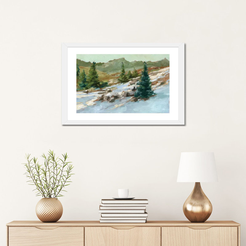 «Spring Thaw II» par Ethan Harper - reproduction d'art, Papier encadré blanc, Blanc, H 16 po x l 24 po x P 1 po
