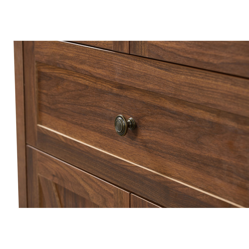 Armoire en dôme, fabriquée à partir de matériaux de haute qualité et de fabrication antique, avec un grand espace de rangement, noyer