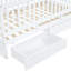Lit de jour simple blanc avec garde-corps et tiroirs, peu encombrant dans la chambre à coucher, pouvant se diviser en deux lits, coffre-fort pour les frères et sœurs convertible en lit au sol, petits enfants confortables, pin de qualité-130041037