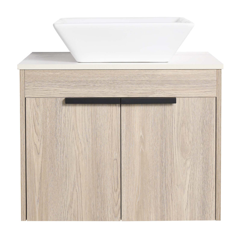Ensemble de meuble-lavabo flottant avec lavabo en céramique Modern Design, 24"