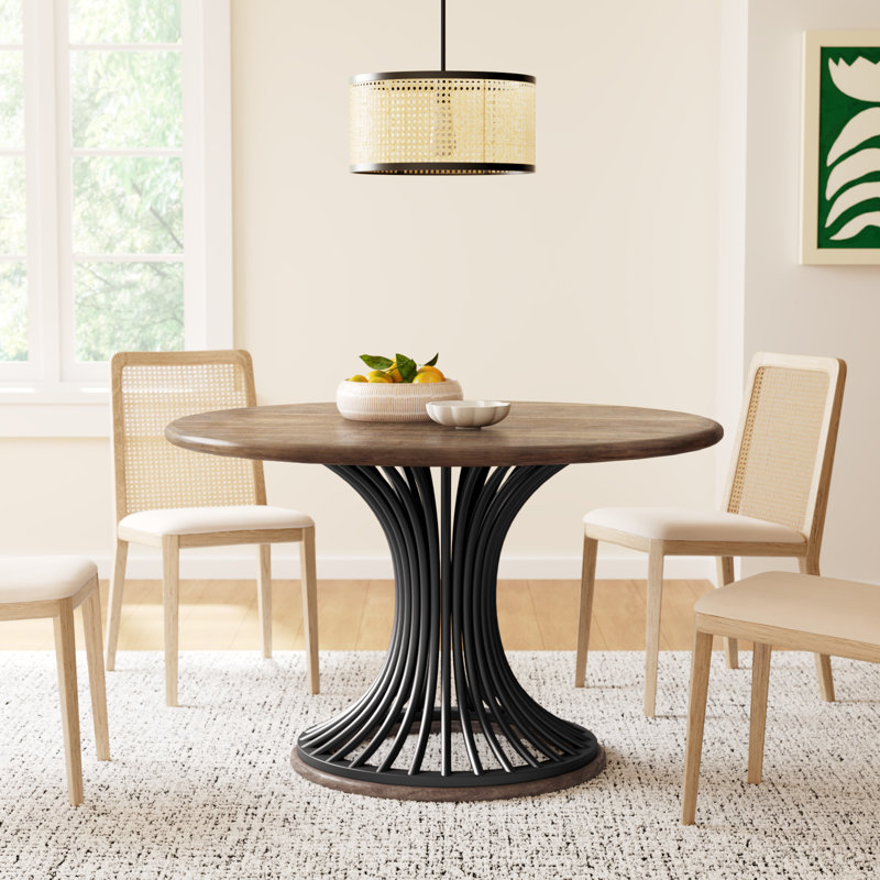 Lieb Acacia Round Dining Table, 48" L x 48" W