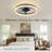 18.8" RGB Flush Mount Ceiling Fan With Lights, Ceiling Fan Lights With Faceted Shade,Remote Control, 6 Speeds, Dimmable LED for Bedroom & Living Spaces-158235895