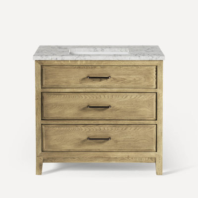 Meuble-lavabo 36 po avec plateau en pierre de quartz Chestnut Hill