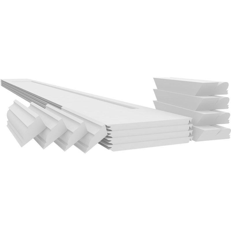 Ensemble de colonnes encastrées carrées classiques en PVC Craftsman Classic, H 108 po x l 7,63 po