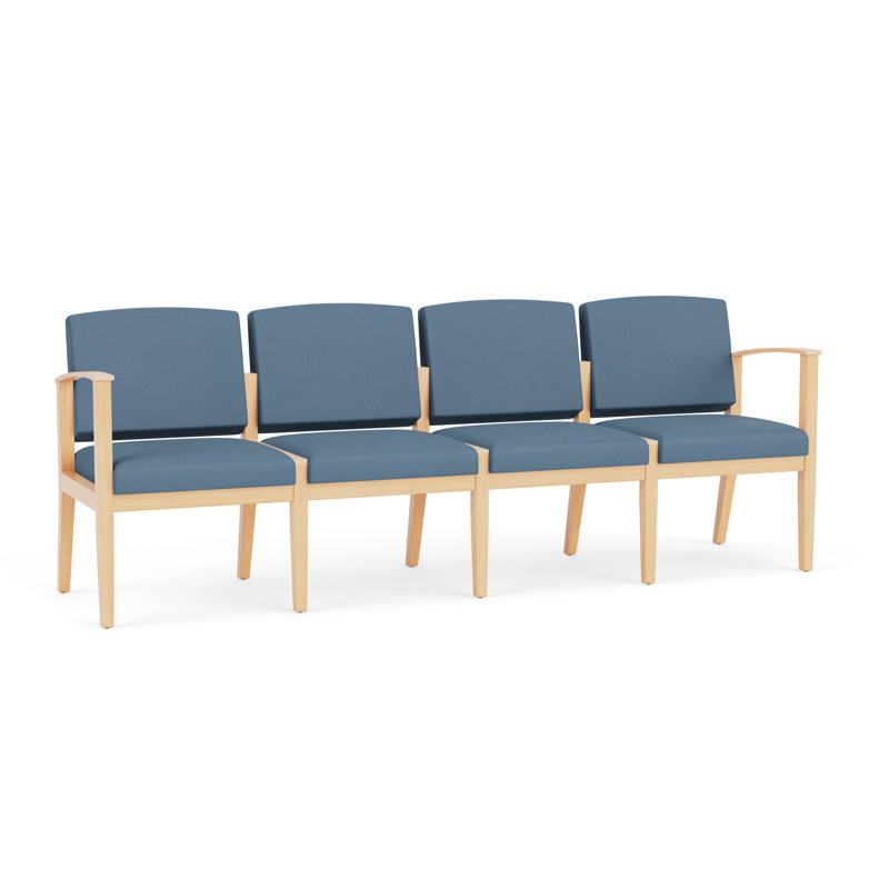 Table de bout en bois Amherst, Naturel, Open House Quarry - bleu