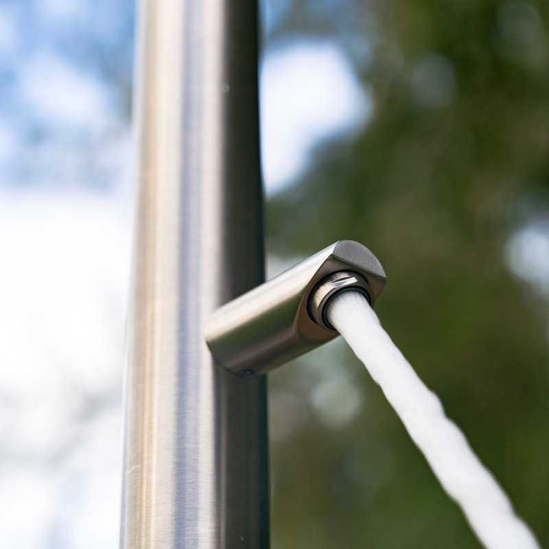 Pulsar 14 Freestanding Outdoor Shower with Foot Wash and Rain Shower Head, Brushed