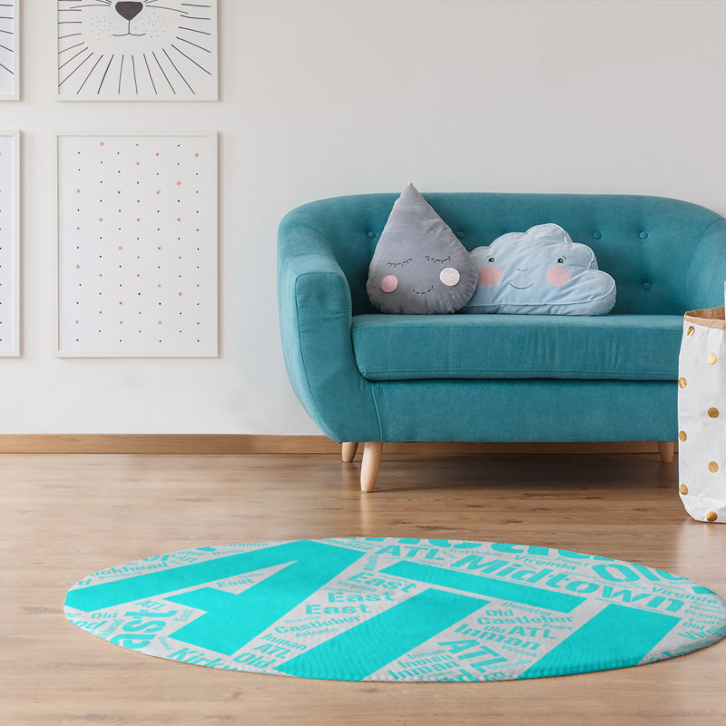 Chenille Indoor Rug, Round 5'