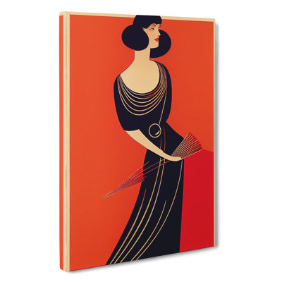 Art Deco Woman No.4 - Wrapped Canvas Print