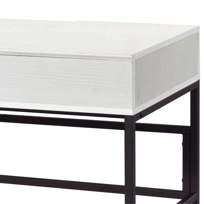 Bureau noir avec prise - Rangement pratique pour ordinateur, spacieux et