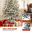 Arbre de Noël épinette mince givré pré-éclairé-1157245117