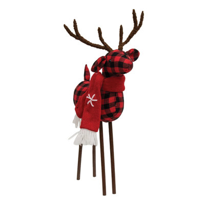 Christmas Deer Stuffed Holiday Accent