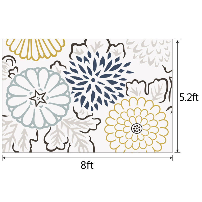 Gardinier Floral Indoor Rug, Rectangle 5'2" x 8'