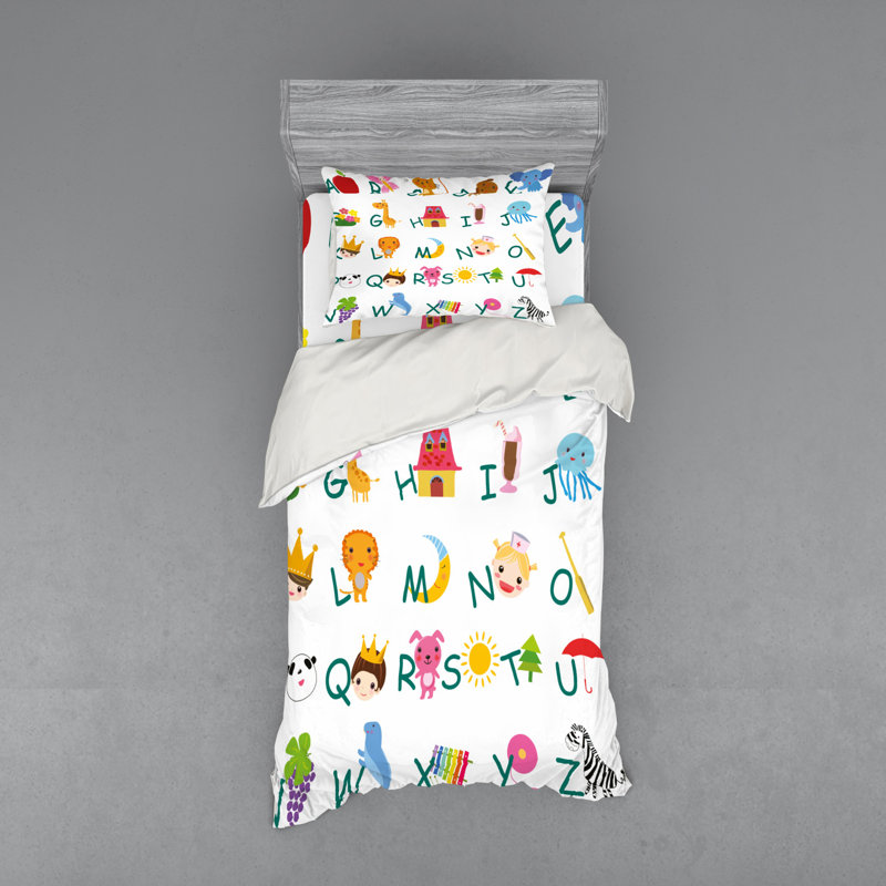 Ensemble de housse de couette éducatif, Housse de couette simple + 6 pièces supplémentai