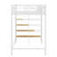 Lit mezzanine simple avec escalier de rangement et tablette supérieure avec structure de lit mezzanine simple en métal-272397330