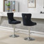 Tabourets de bar pivotants en velours Anley-115169309