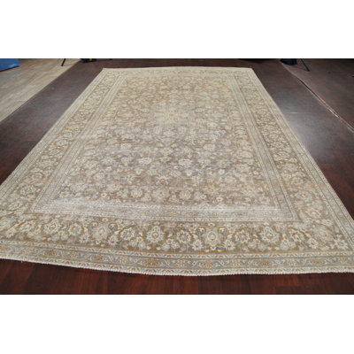 One-of-a-Kind 8' X 11'6" 1960s Wool Area Rug in Brown
