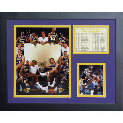 Souvenirs encadrée 1987-1988 los angeles lakers