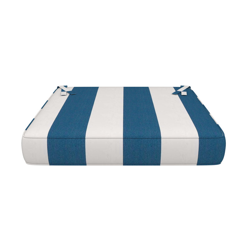 Sunbrella Indoor/Outdoor Dining Chair Cushion, 18" W x 18" D, Sunbrella® Cabana Regatta