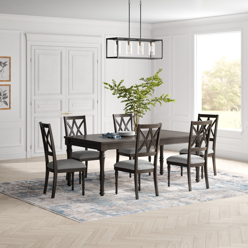 Norton 6 - Person Extendable Four Leg Dining Set