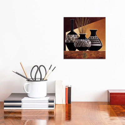 Patterns In Ebony I by Keith Mallett - Wrapped Canvas Gallery-Wrapped Canvas Giclée