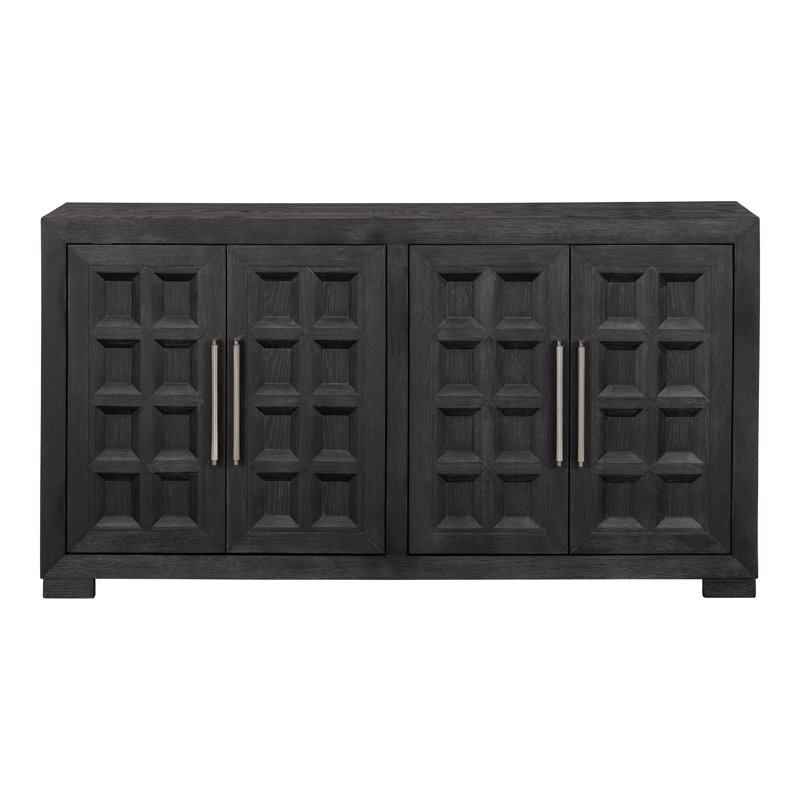Schell 66”W 2-Door Dining Server, Black