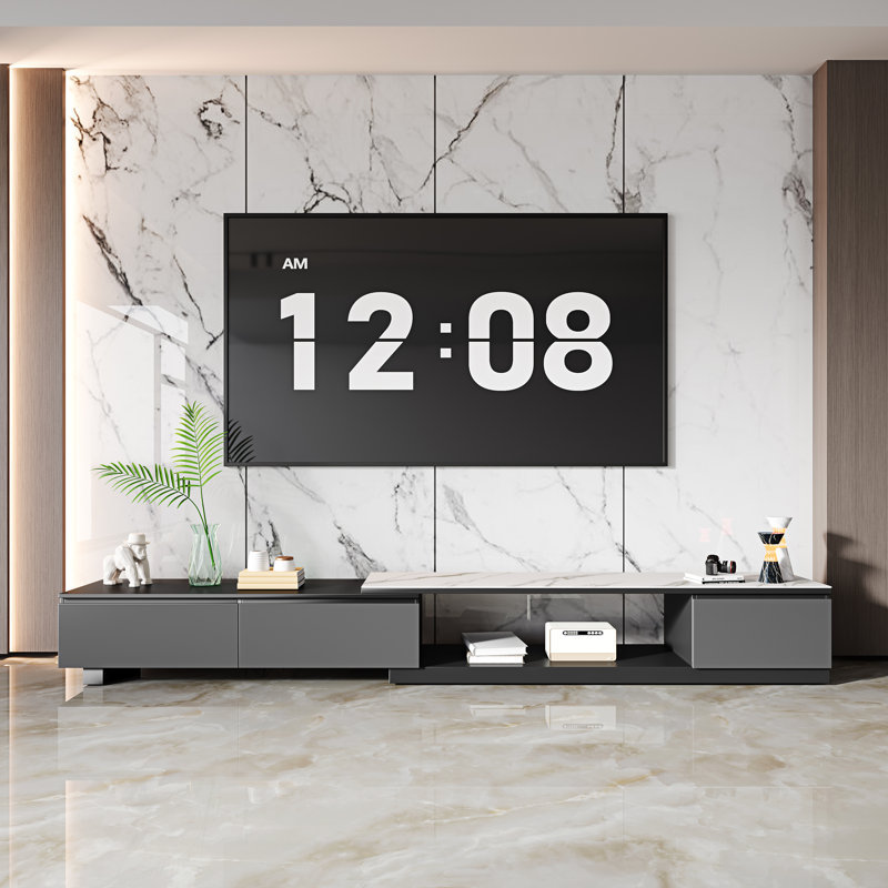 Extendable TV Stand For TVs Up To 85'' - 110'', Media Console With Storage Drawers