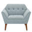 Fauteuil rembourré Maxton Merrylite de 94 cm de large avec dossier capitonné, bleu pâle-1532208474