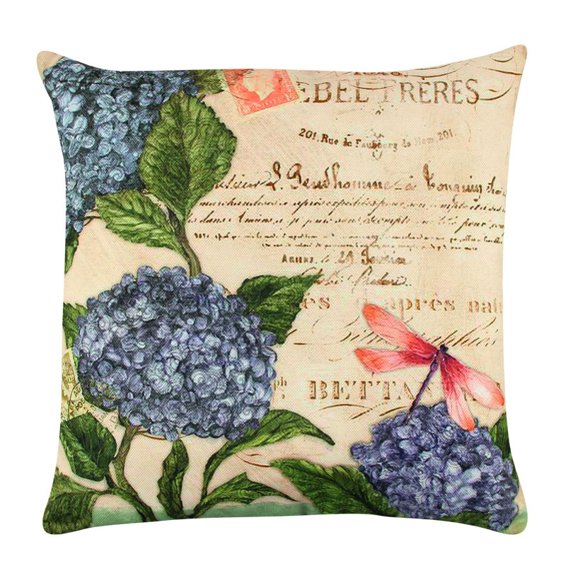 Coussin lavable de qualité supérieure, 17,0 x 17,0 pouces, 50% coton / 50% polyester, rembourrage en silicone, fermeture à glissière dissimulée | Doux, confortable et repassable | Parfait pour la décoration intérieure, le salon et la chambre à cou