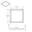 Blink Dimmable Square Flush Mount-89088835