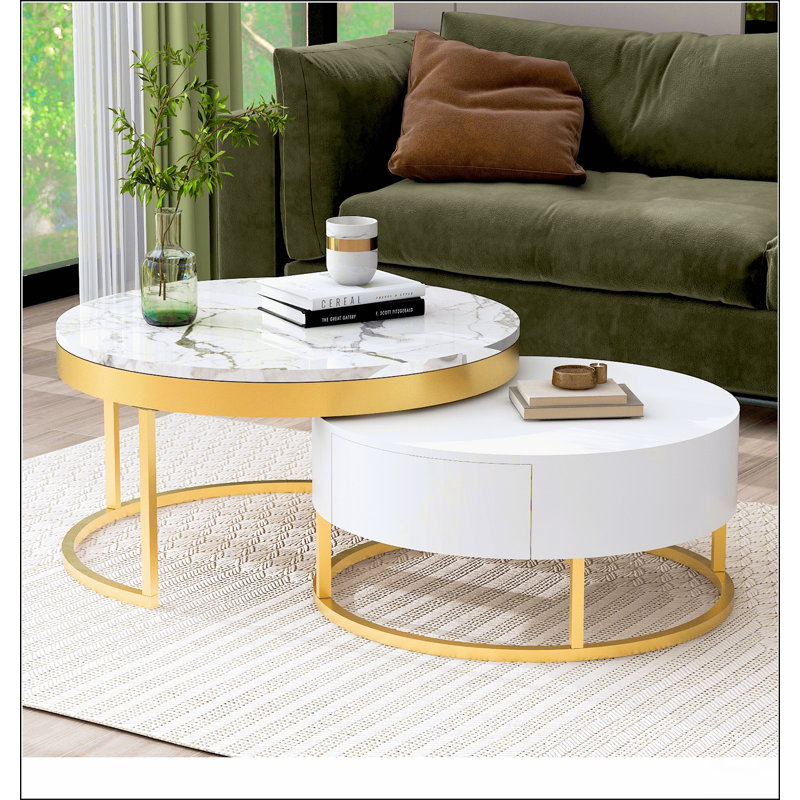 Table basse gigogne moderne avec tiroirs Modern