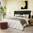 Queen Size Upholstered Platform Bed with Adjustable Headboard and Wooden Slats, Dark Grey-1300673682-1300865884