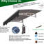 Auvent de porte 59 po x 34 po - Panneau en polycarbonate et supports en aluminium robustes