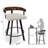 26" Swivel Counter Stool with Solid Walnut Wood Back and Upholstered Seat-412608102-412297192-412296050