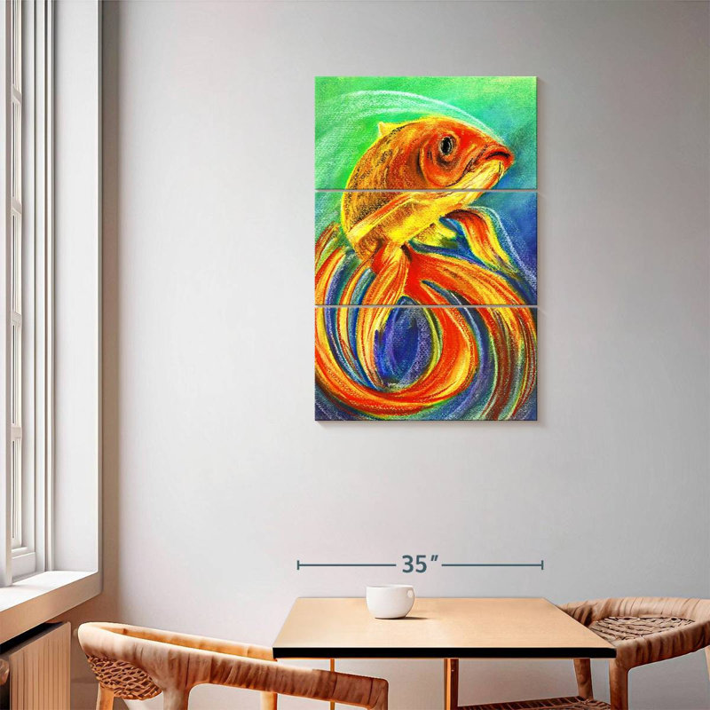 Brampt Gold Betta Fish, 57" H x 36" W