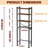 4-Tier Over The Toilet Storage Rack Adjustable Shelf Black Round