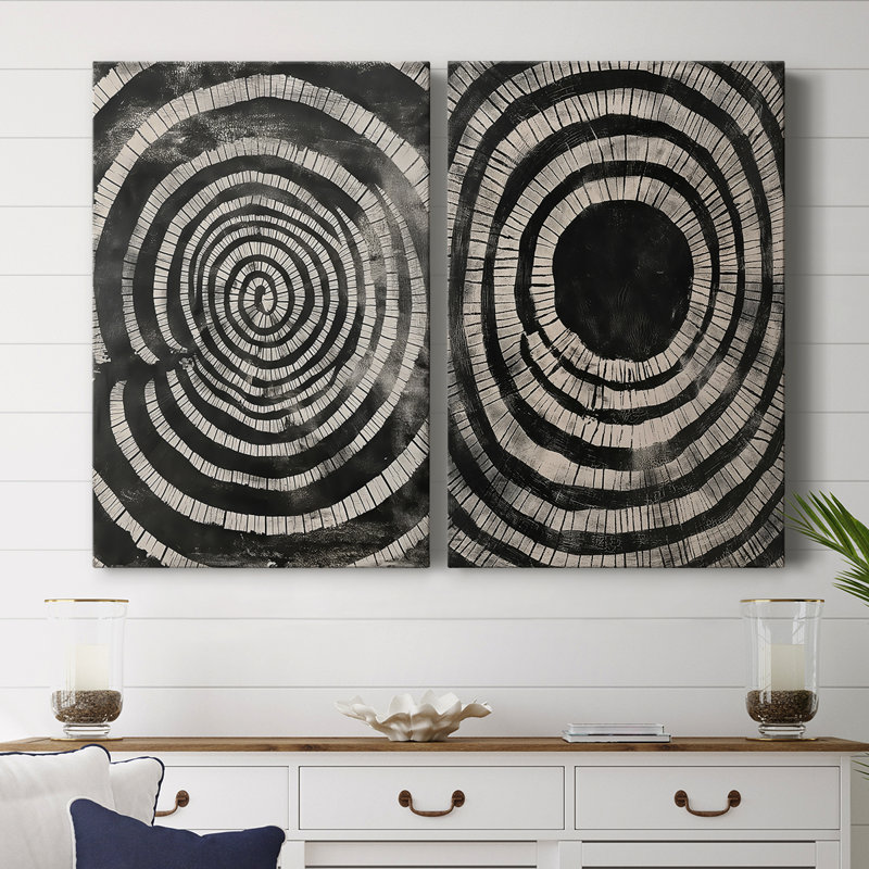 ABSTRACT Series CXCVI - Toile tendue avec châssis de qualité supérieure - Prêt à être accroché, H 18 po x l 24 po