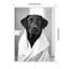 "Black Lab", art mural noir et blanc par The Creative Bunch Studio, reproduction d'art sur toile encadrée-577451679