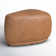 Adna 26.5" Genuine Leather Triangular Upholstered Ottoman