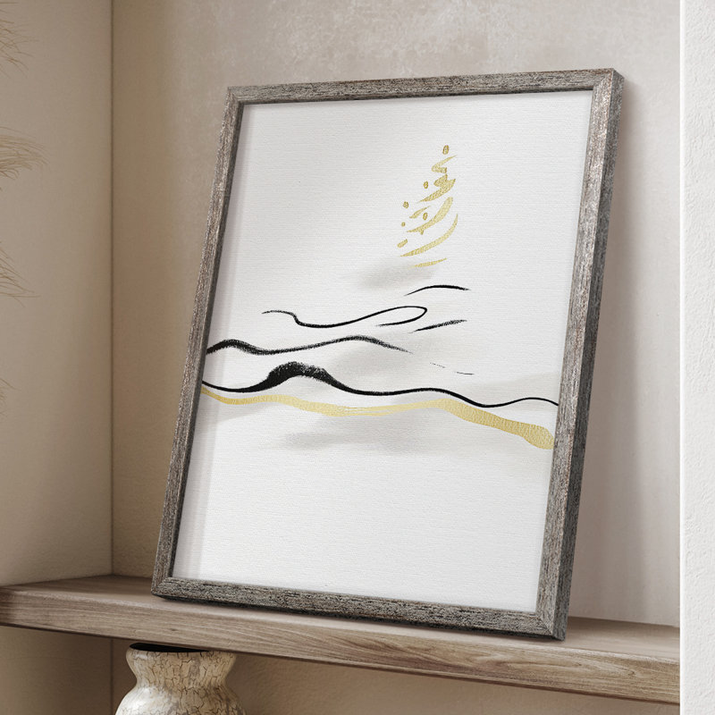 «Christmas Holiday Art» CECXLII, reproduction d'art encadrée - bois massif, H 15 po x l 12 po