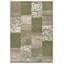 Designer velor rug Bloques in green and cream-71817930
